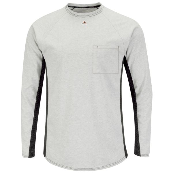 Bulwark Men's FR Long Sleeve Base Layer with Concealed Chest Pocket