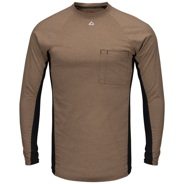 Bulwark Men's FR Long Sleeve Base Layer with Concealed Chest Pocket
