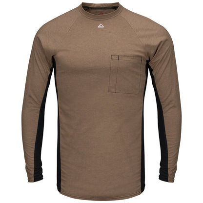 Bulwark Men's FR Long Sleeve Base Layer with Concealed Chest Pocket