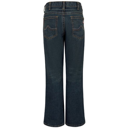 Bulwark Men's Relaxed Fit Bootcut Jean with Stretch - Sanded Denim