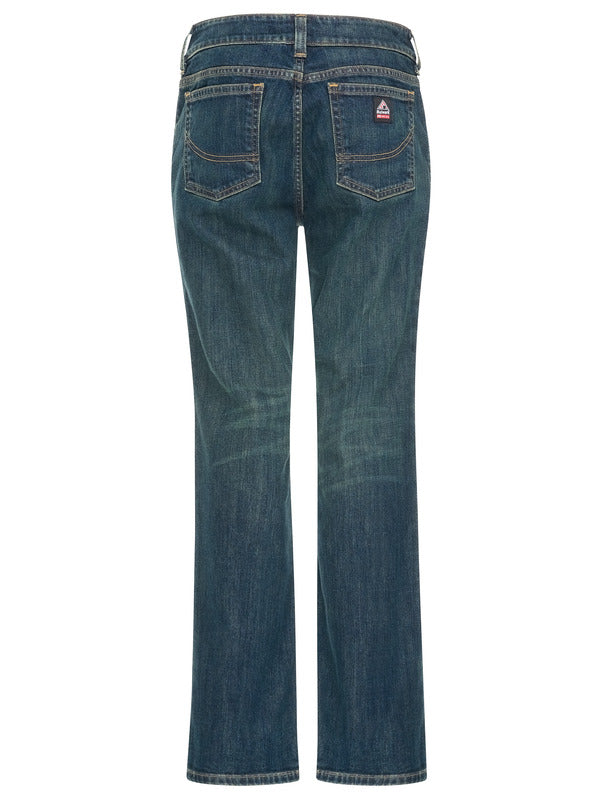 Bulwark Women's Curvy Fit Jean with Stretch - Sanded Denim