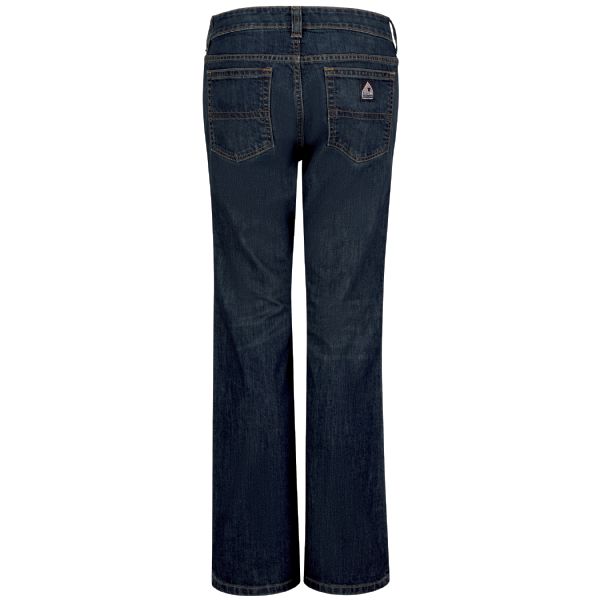Bulwark Women's Straight Fit Jean with Stretch - Sanded Denim