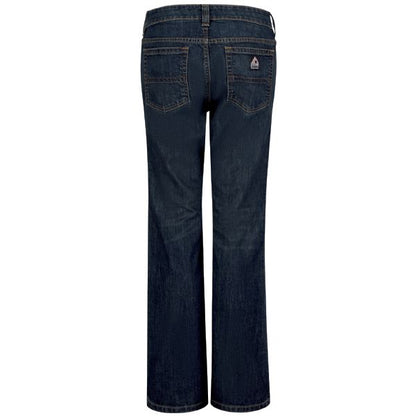 Bulwark Women's Straight Fit Jean with Stretch - Sanded Denim