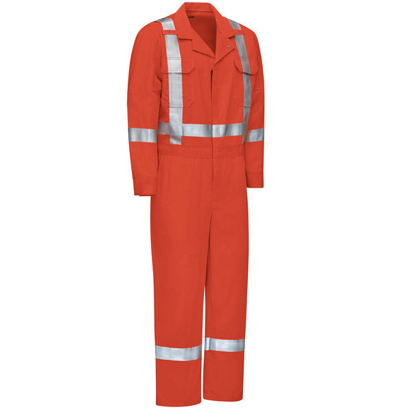 Bulwark IQ Series® Men's Mobility Coverall with Reflective Trim - Orange