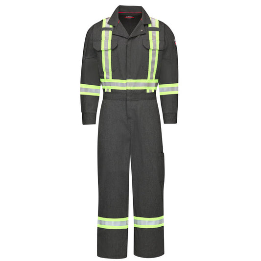 Bulwark IQ Series® Men's Mobility Coverall with Reflective Trim - Dark Grey