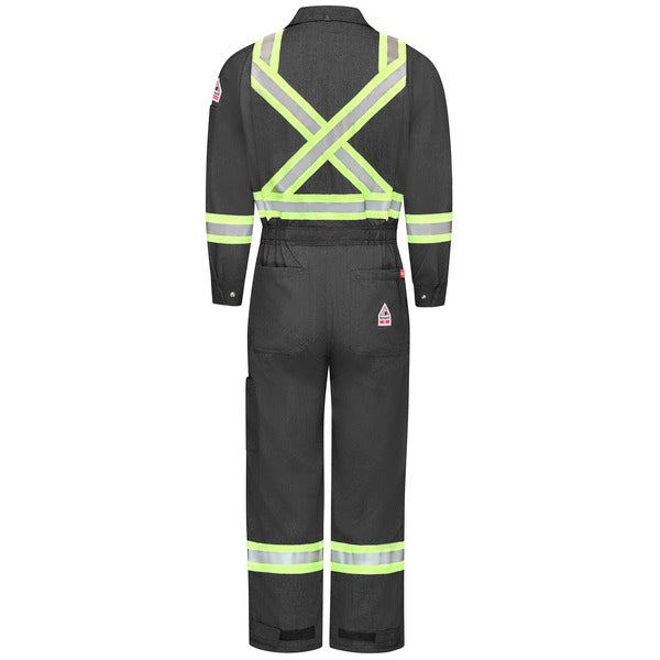 Bulwark IQ Series® Men's Mobility Coverall with Reflective Trim - Dark Grey