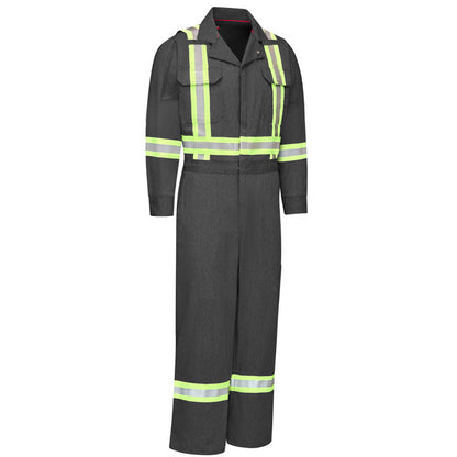 Bulwark IQ Series® Men's Mobility Coverall with Reflective Trim - Dark Grey