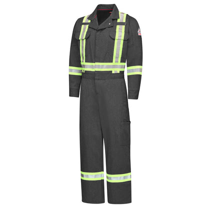 Bulwark IQ Series® Men's Mobility Coverall with Reflective Trim - Dark Grey