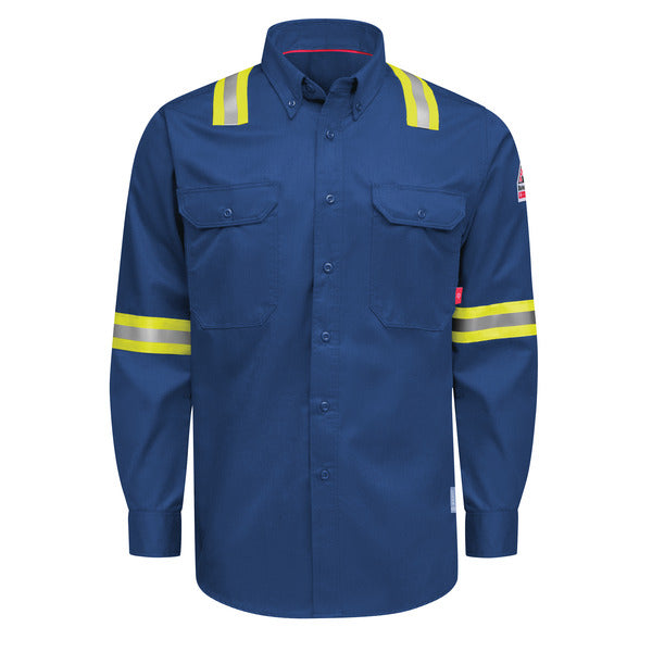 Bulwark IQ Series Men’s Enhanced-Vis Midweight Comfort Woven Shirt