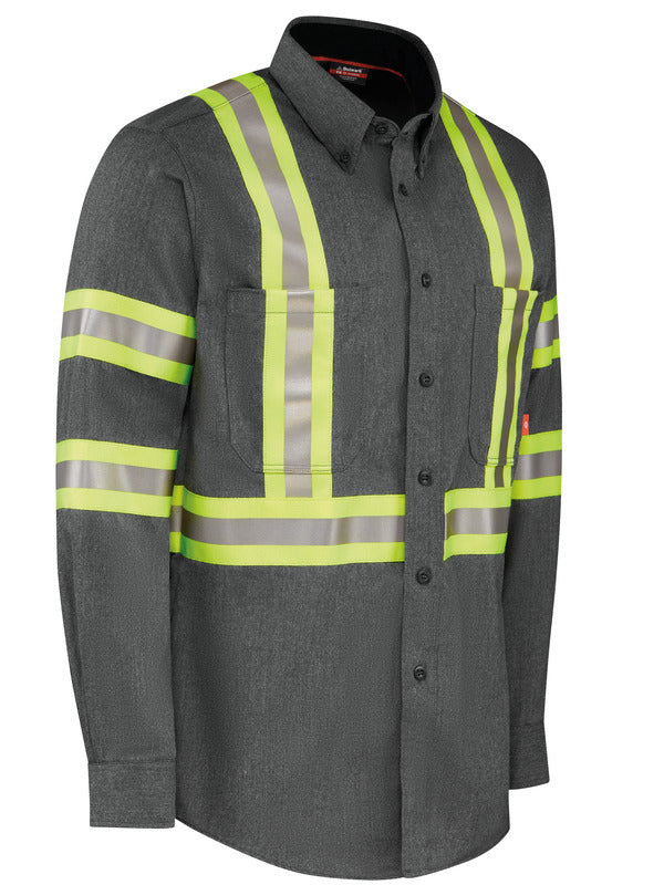 Bulwark IQ Series® Men's Lightweight Comfort Woven Shirt - Dark Gray