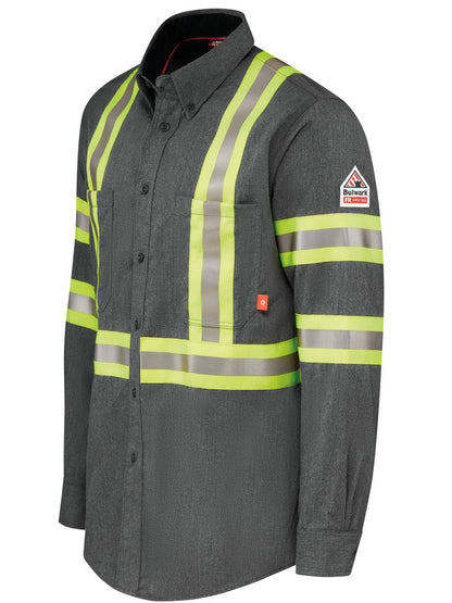 Bulwark IQ Series® Men's Lightweight Comfort Woven Shirt - Dark Gray