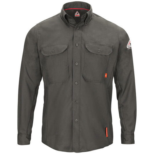 Bulwark IQ Series® Men's Lightweight Comfort Woven Shirt with Insect Shield - Dark Gray