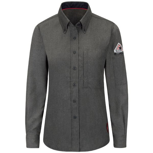 Bulwark IQ Series® Women's Lightweight Comfort Woven Shirt with Insect Shield - Dark Grey