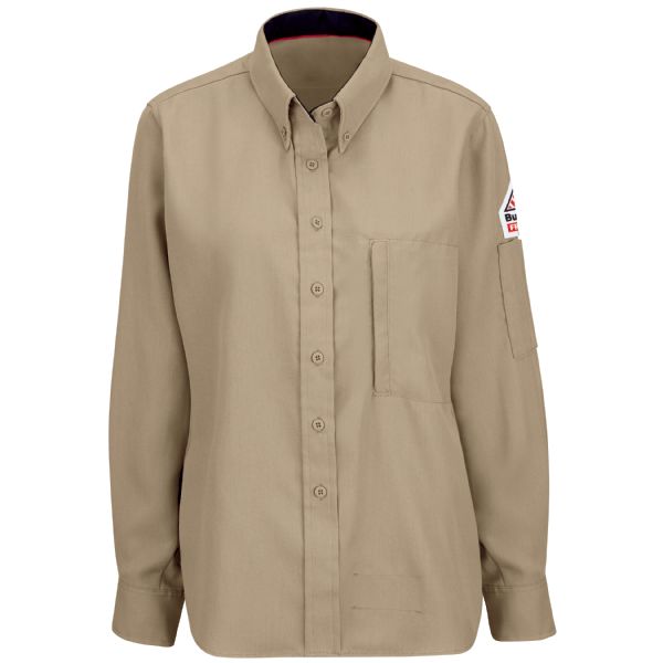 Bulwark IQ Series® Women's Lightweight Comfort Woven Shirt with Insect Shield - Khaki