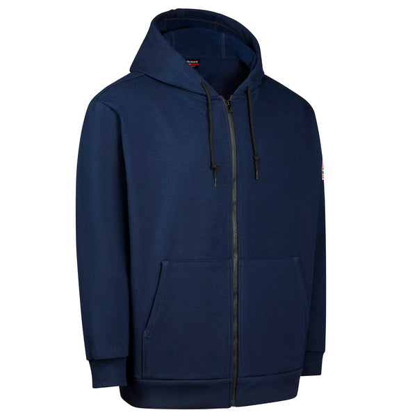 Bulwark Men's Fleece FR Zip-Front Hooded Sweatshirt