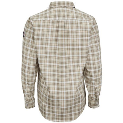 Bulwark Men’s Long Sleeve Plaid Dress Shirt