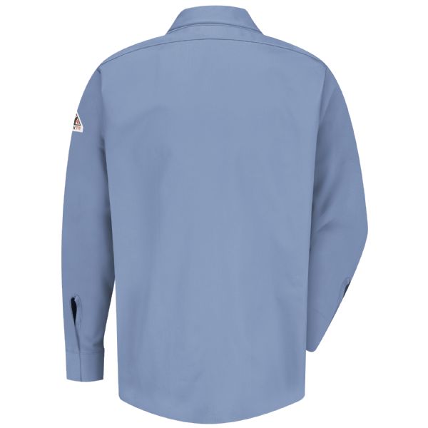 Bulwark Men's Midweight FR Pocketless Concealed-Gripper Work Shirt