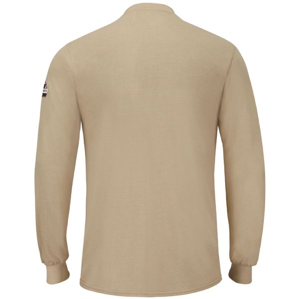 Bulwark Men's Long Sleeve Lightweight Henley Shirt - Khaki