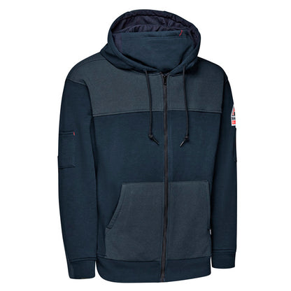 Bulwark Men’s FR Full Zip Hoodie with Face Mask - Navy