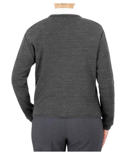 Cobmex Ladies “Cashmere”-Like Jewel Neck Cardigan - Executive Grey