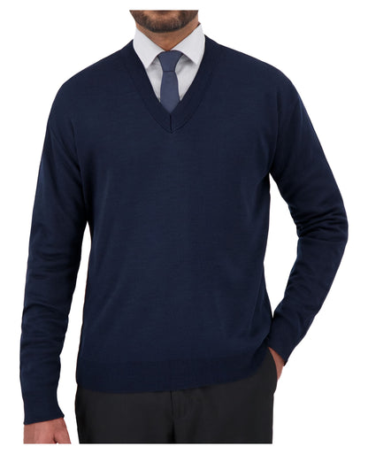 Cobmex “Cashmere”-Like V-Neck Long Sleeve Pullover