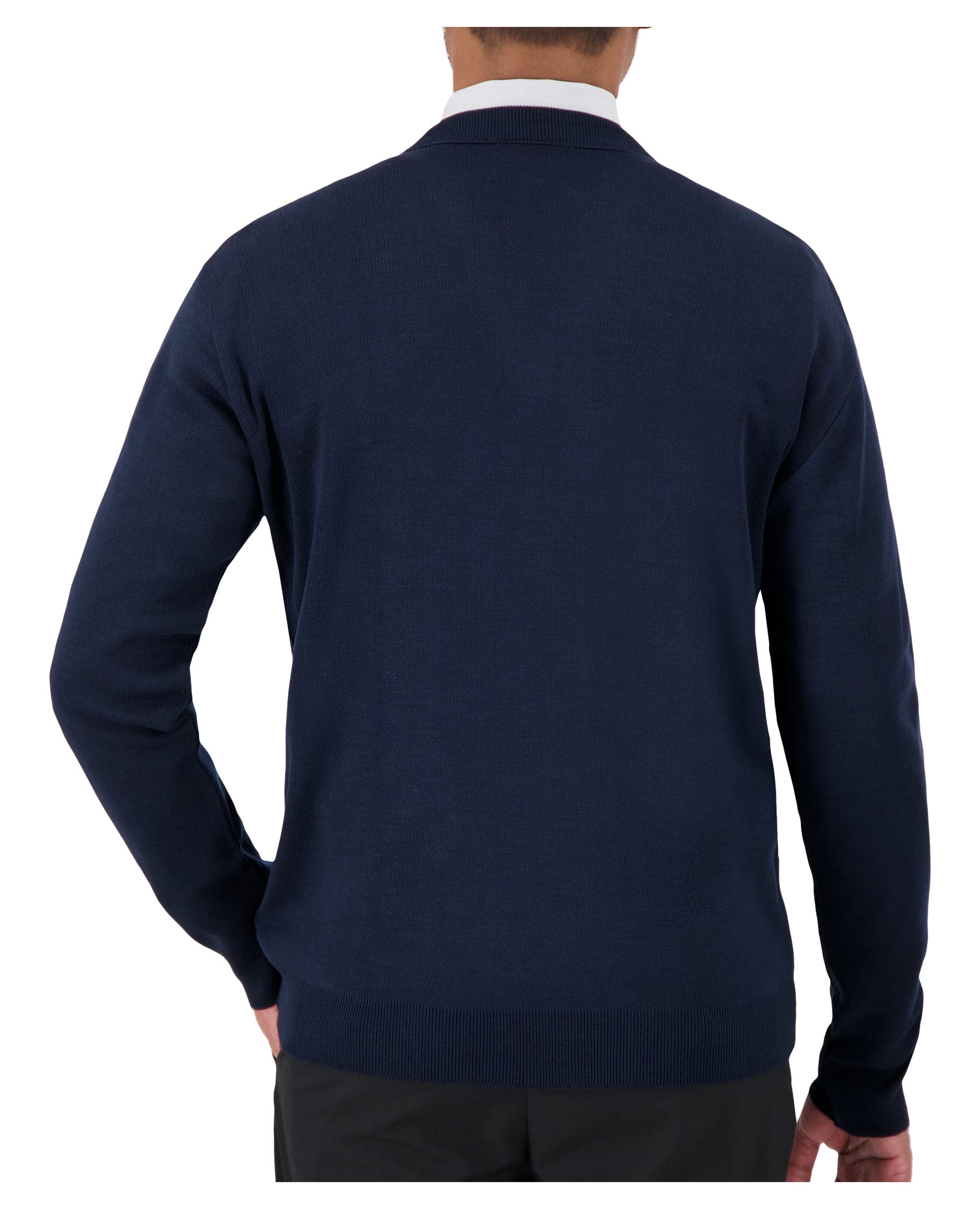 Cobmex “Cashmere”-Like V-Neck Long Sleeve Pullover