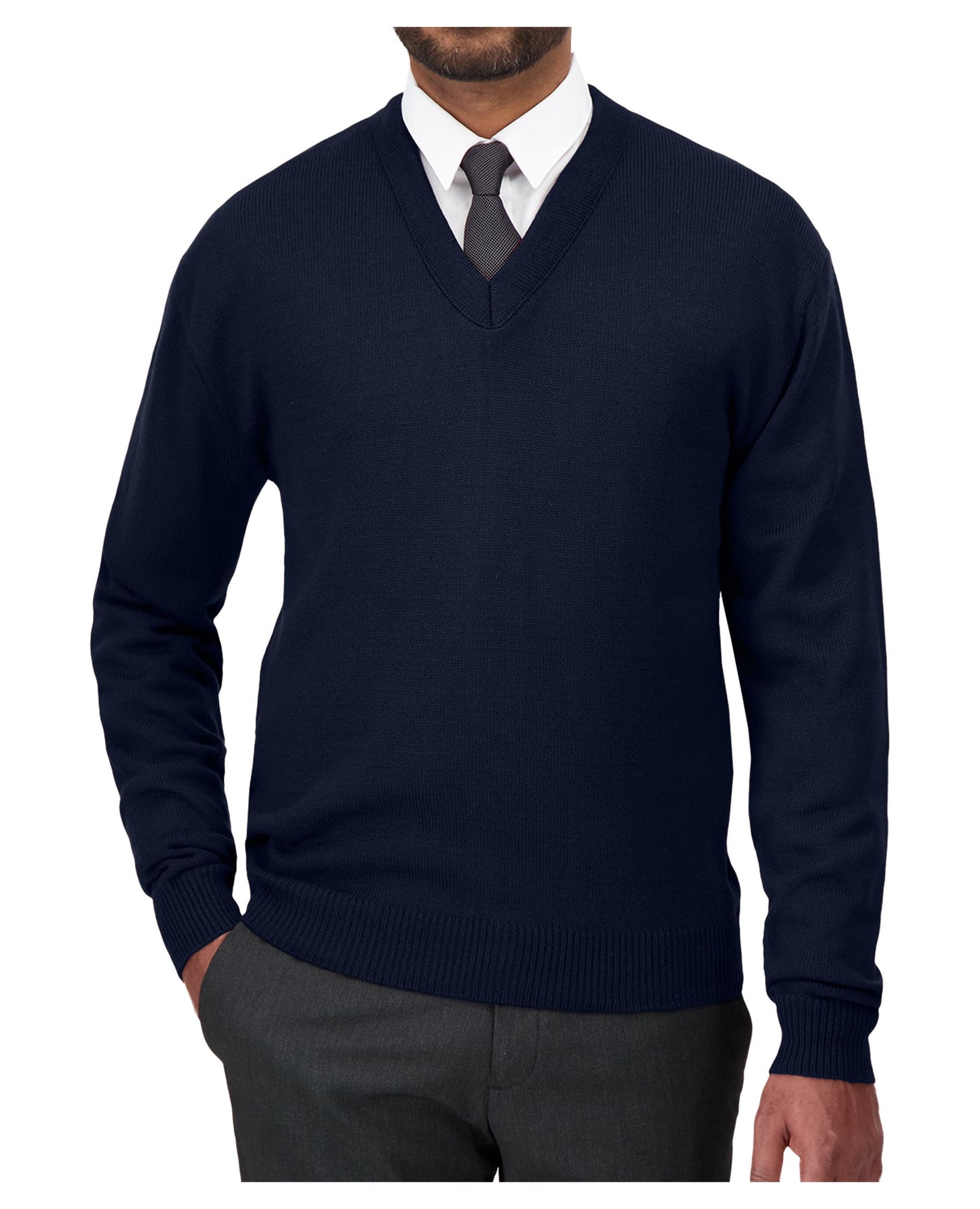 Cobmex V-Neck Long Sleeve Pullover