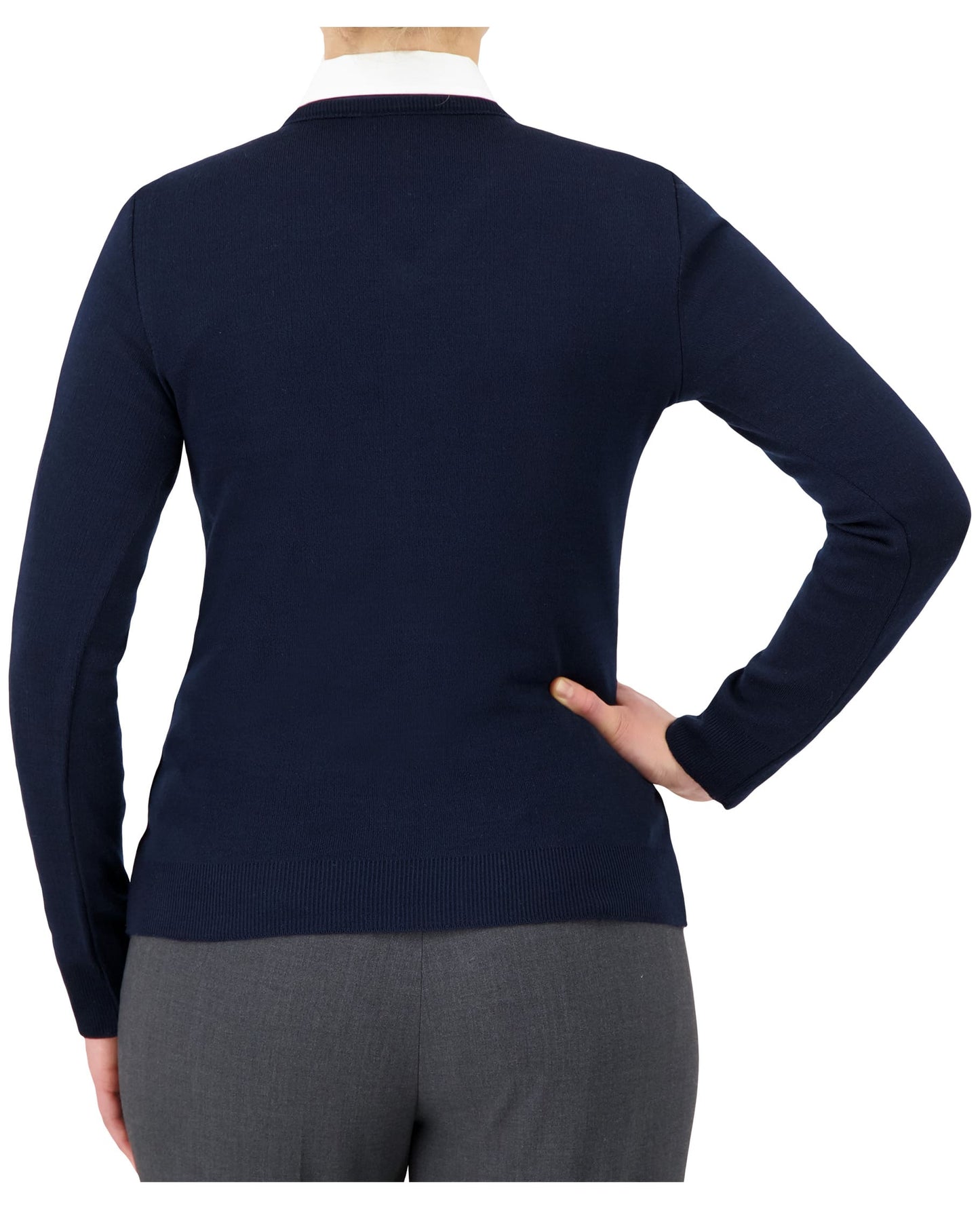 Cobmex Ladies “Cashmere”-Like V-Neck Long Sleeve Pullover