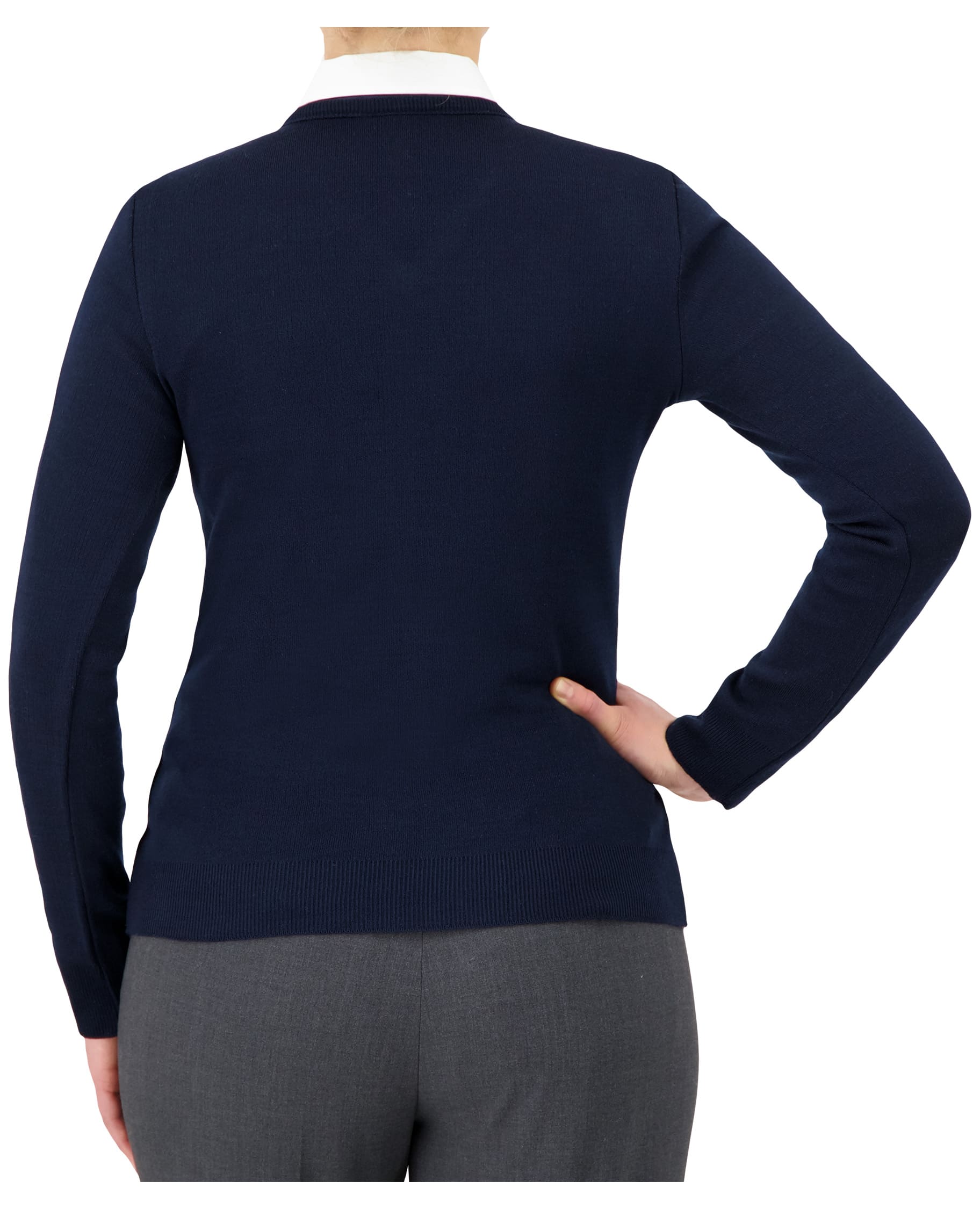 Cobmex Ladies “Cashmere”-Like V-Neck Long Sleeve Pullover