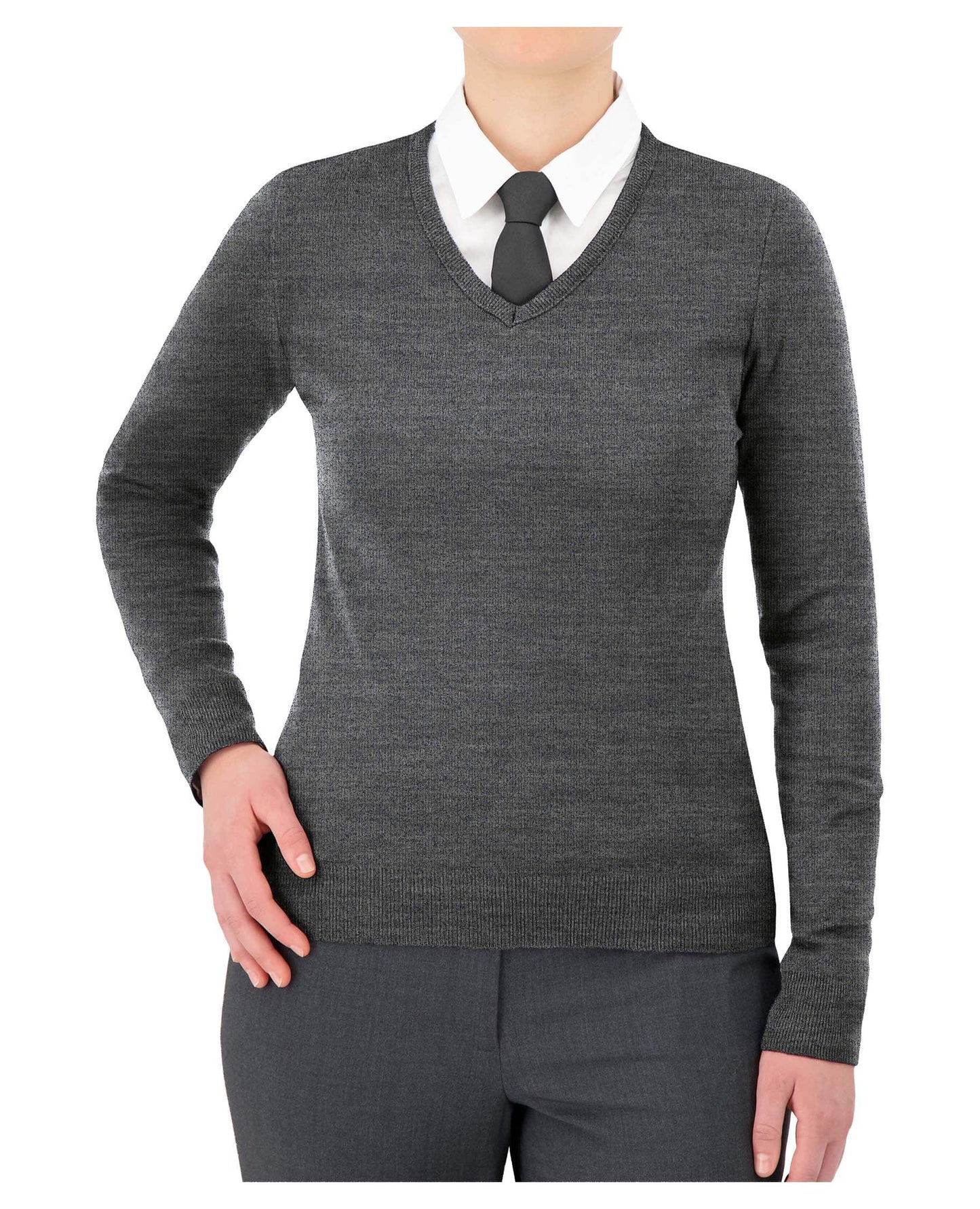 Cobmex Ladies “Cashmere”-Like V-Neck Long Sleeve Pullover