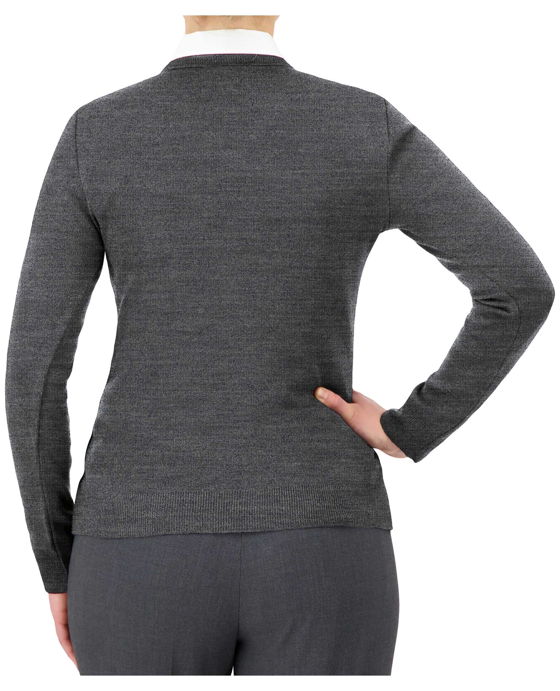 Cobmex Ladies “Cashmere”-Like V-Neck Long Sleeve Pullover