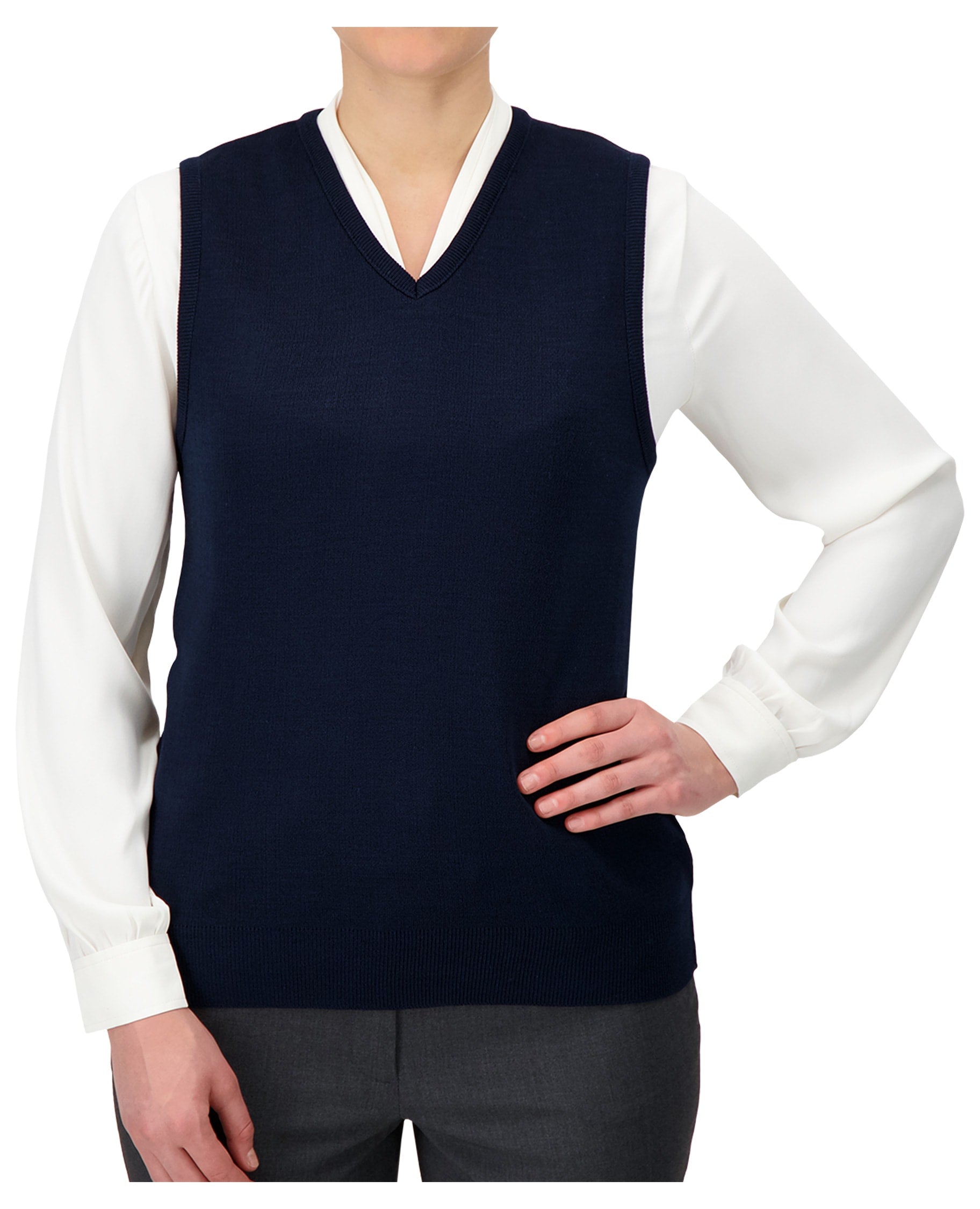 Cobmex Ladies “Cashmere”-Like V-Neck Vest