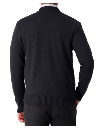 Cobmex Crew Neck Long Sleeve Zip Front Cardigan with Pockets, Ribbed Waistband and Cuffs