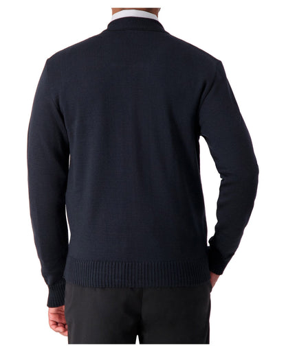 Cobmex Crew Neck Long Sleeve Zip Front Cardigan with Pockets, Ribbed Waistband and Cuffs