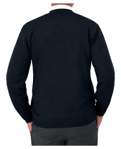 Cobmex V-Neck Long Sleeve Button Front Cardigan with Pockets, Ribbed Waistband and Cuffs