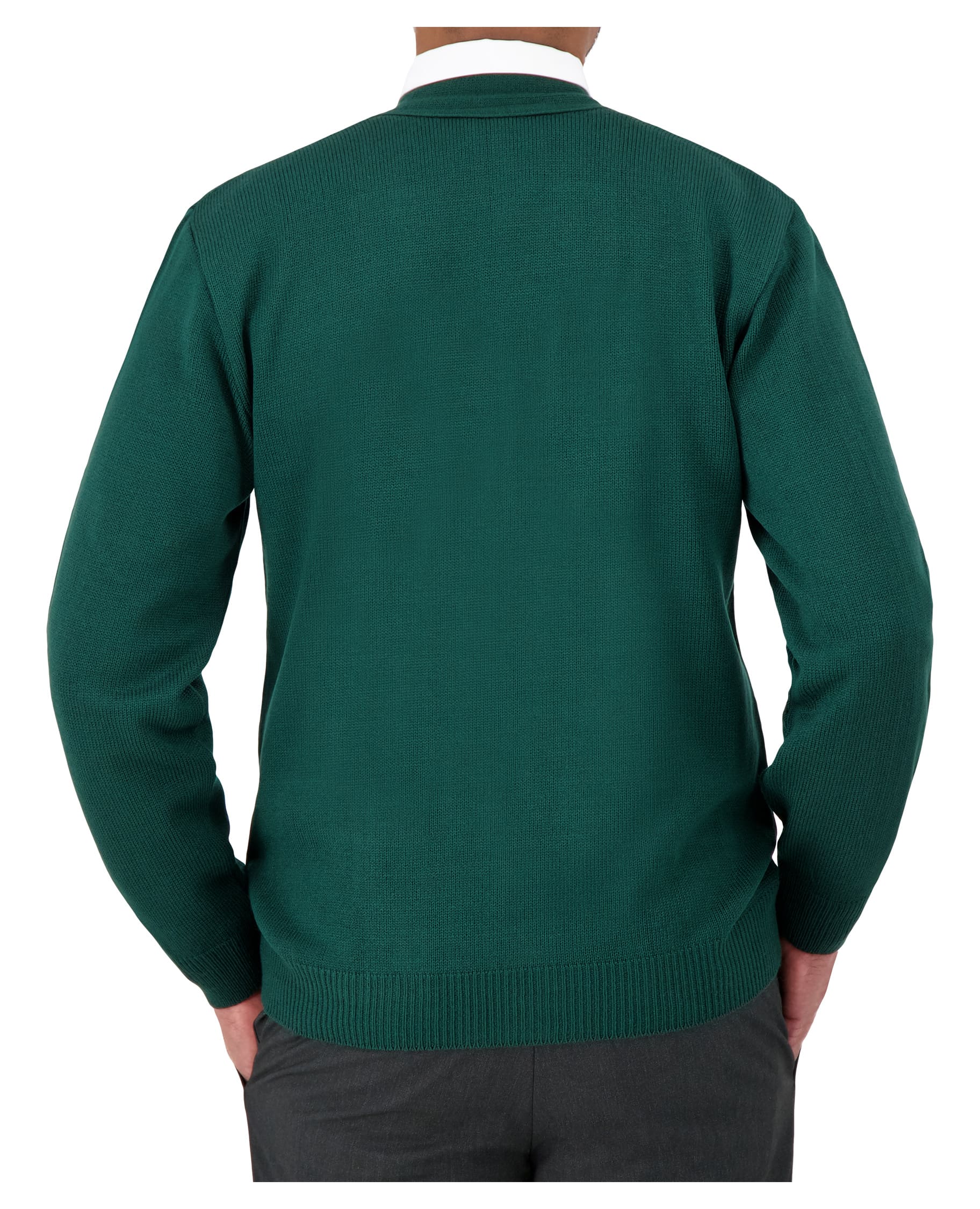 Cobmex V-Neck Long Sleeve Button Front Cardigan with Pockets, Ribbed Waistband and Cuffs