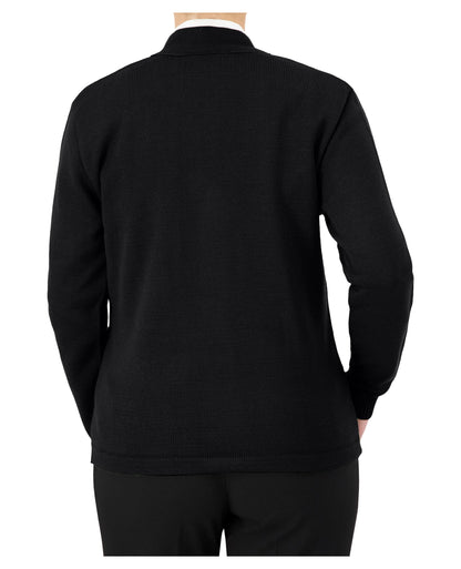 Cobmex V-Neck Long Sleeve Button Front Cardigan with Pockets and Hemmed Waistband