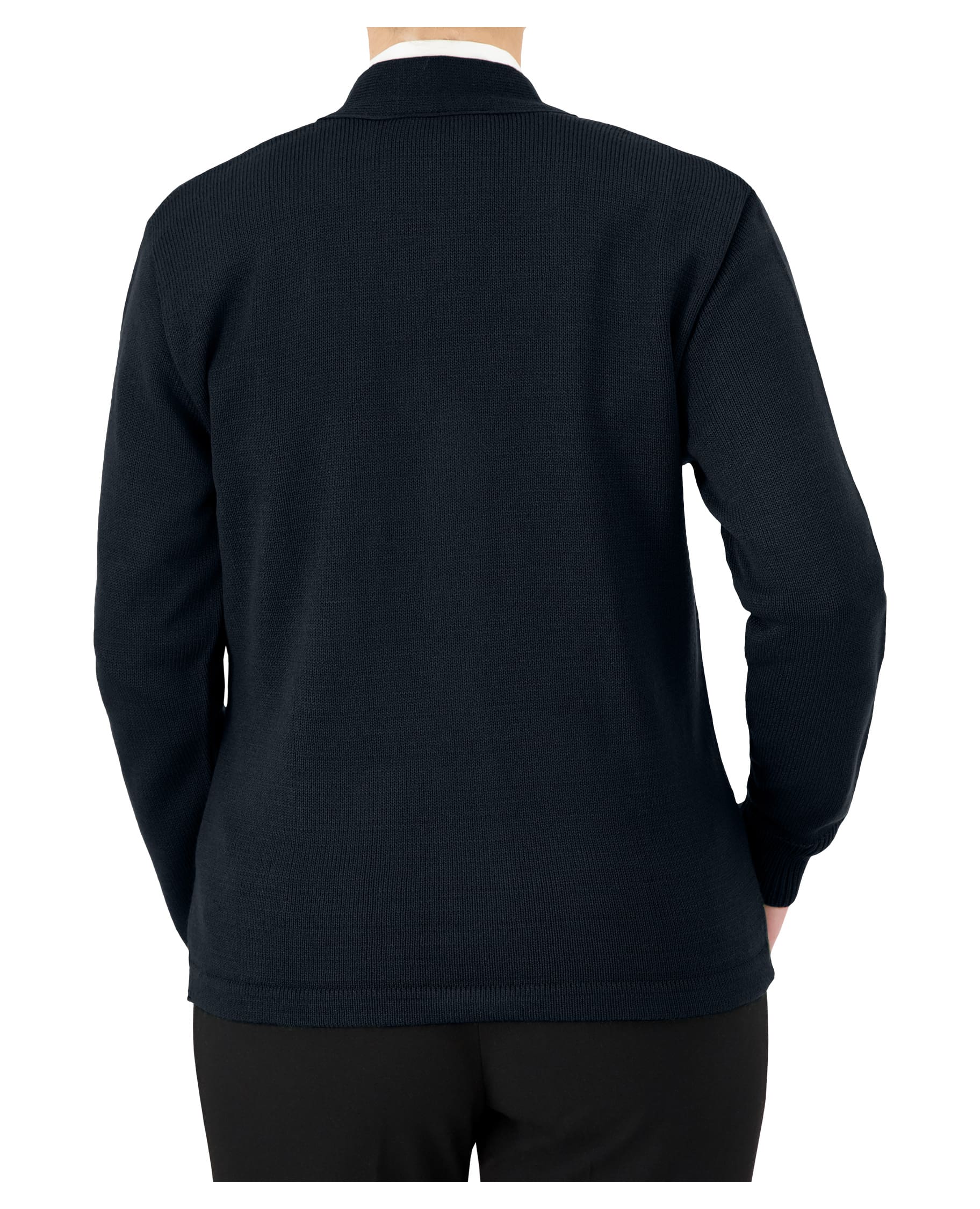 Cobmex V-Neck Long Sleeve Button Front Cardigan with Pockets and Hemmed Waistband