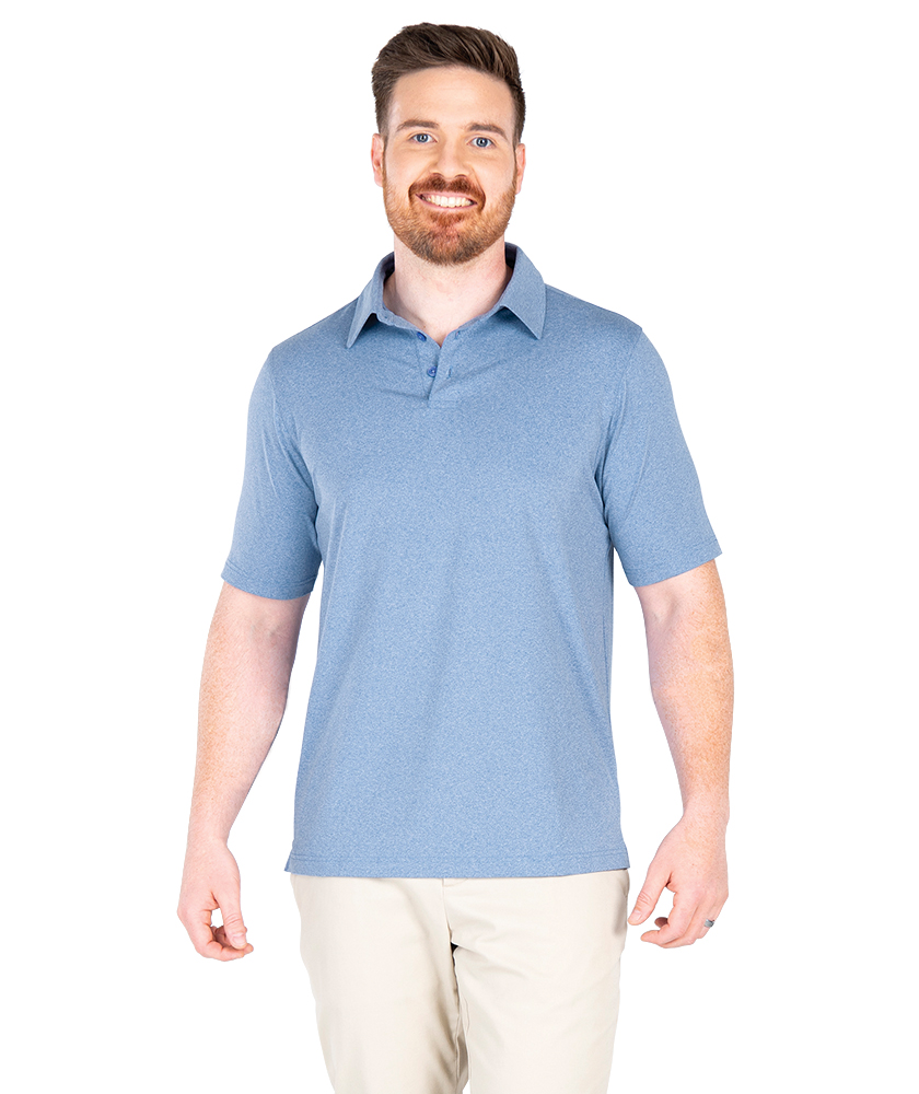 Charles River Men's Heathered Eco-Logic Stretch Polo