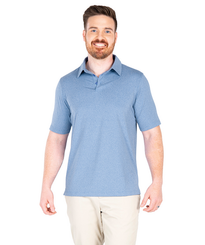 Charles River Men's Heathered Eco-Logic Stretch Polo