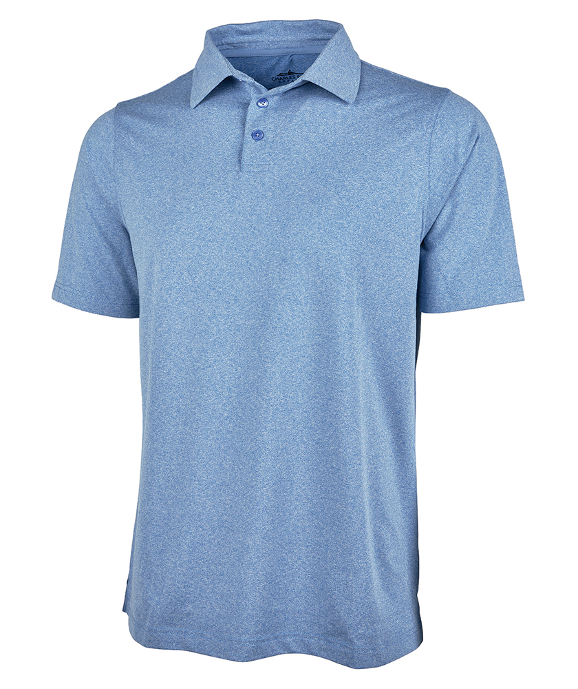 Charles River Men's Heathered Eco-Logic Stretch Polo