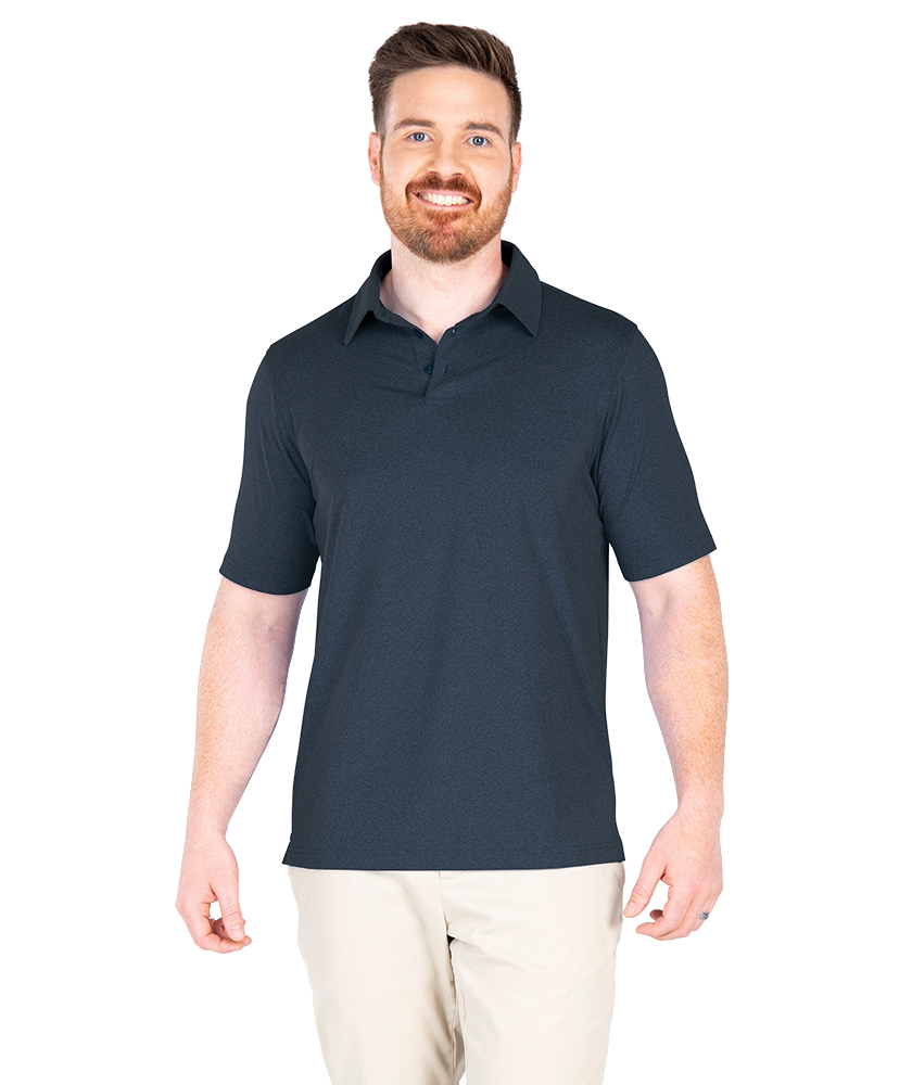 Charles River Men's Heathered Eco-Logic Stretch Polo