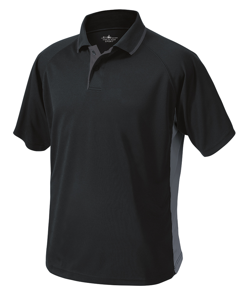 Charles River Men's Color Blocked Wicking Polo