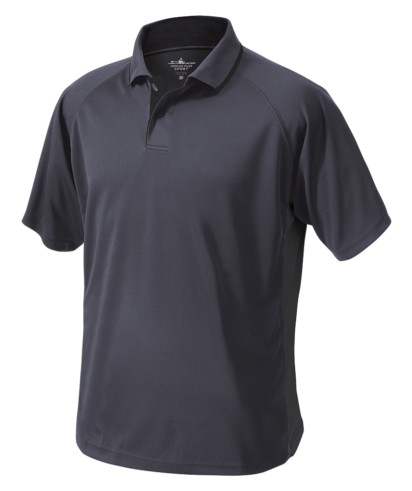 Charles River Men's Color Blocked Wicking Polo