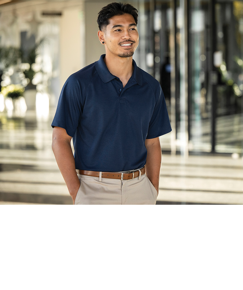 Charles River Men's Classic Solid Wicking Polo