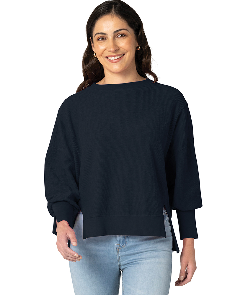 Charles River Women's Camden Spliced Crew Neck Sweatshirt