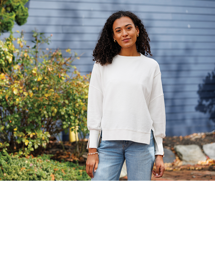 Charles River Women's Camden Spliced Crew Neck Sweatshirt