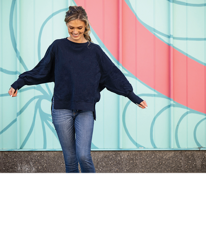 Charles River Women's Camden Spliced Crew Neck Sweatshirt