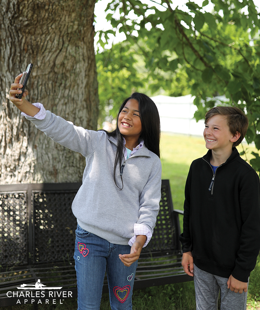 Charles River Youth Crosswind Quarter Zip Sweatshirt