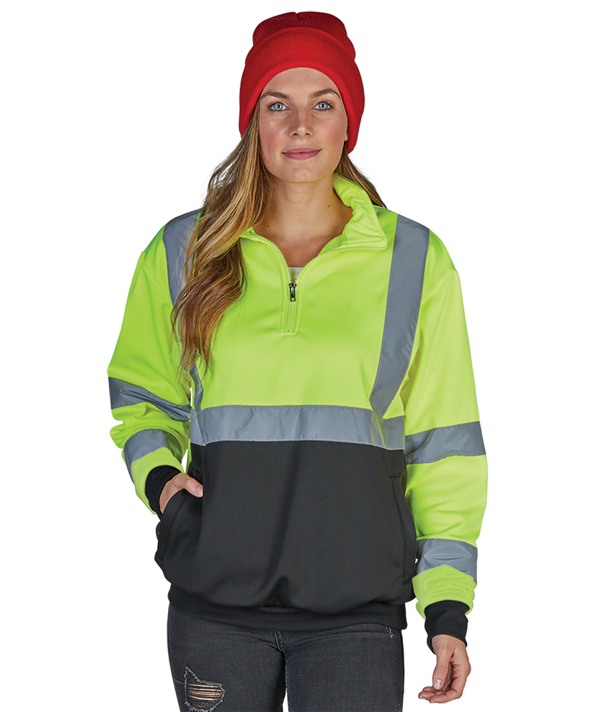 Charles River Quarter Zip Hi-Vis Sweatshirt